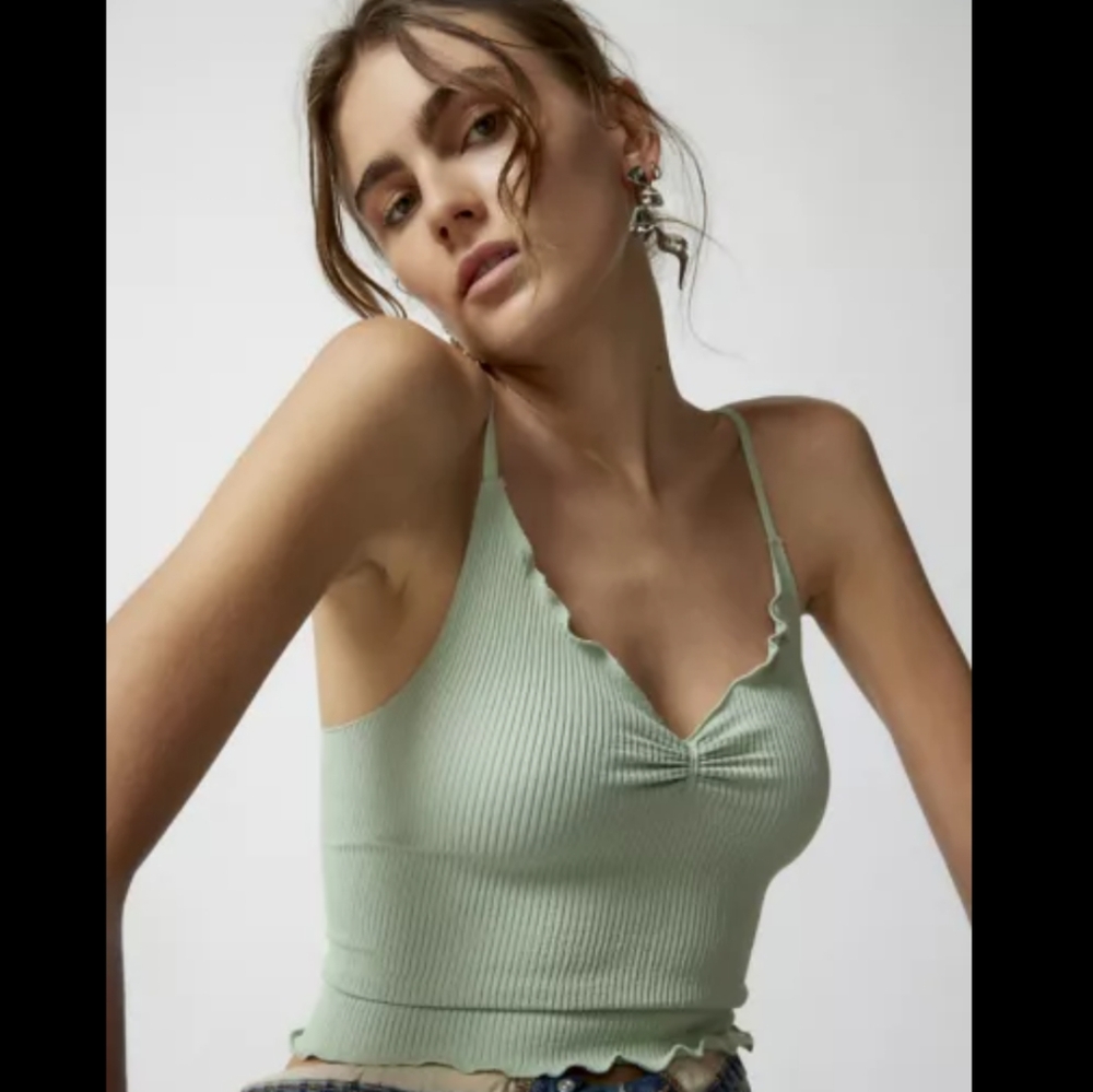 Urban Outfitters Mint Ribbed Cami